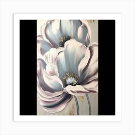 Blue And White Flowers Art Print