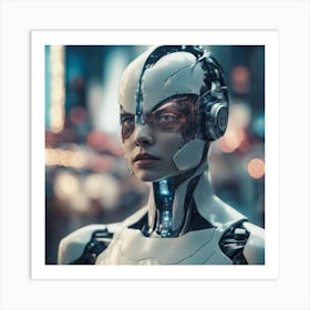 Futuristic Woman 3 Art Print