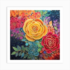 Roses In The Sky Art Print