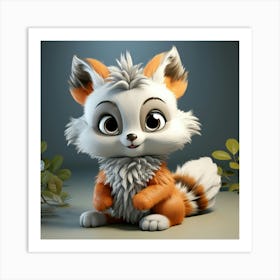 Cute Fox 123 Art Print