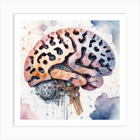 Brain And Technology Art Print