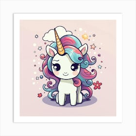 Cute Unicorn 348 Art Print