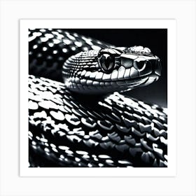 Black And White Snake Art Print