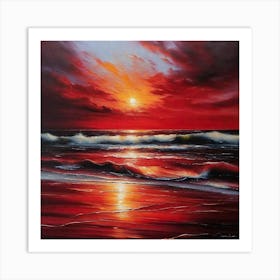 Sunset On The Beach 480 Art Print