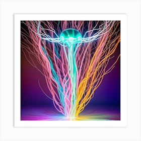 Colorful Jellyfish Art Print