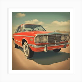 Retro Vintage Car Art Print