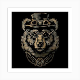 Steampunk Bear 44 Art Print