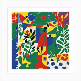 Woman In A Garden 2 Art Print