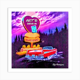 FM-61 ART'S DRIVE-IN 1 Art Print