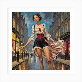 Woman In A Dress Art Print