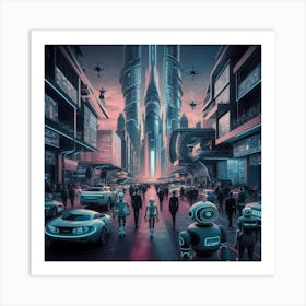 Futuristic City 13 Art Print