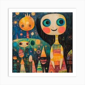 Girl In The Forest Art Print