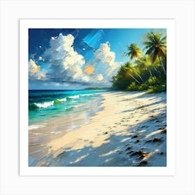 Beach Painting 2 Art Print