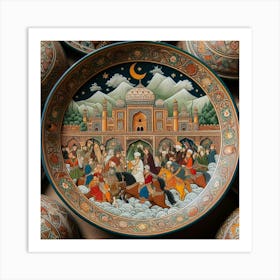 Pottery Plate With A Scene From Pakistani History (2) Art Print