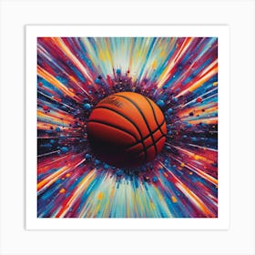 Basketball Ball Art Print