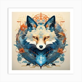 Blue fox Art Print