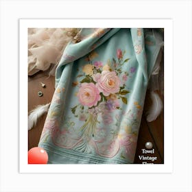 Towel design Vintage flora Art Print