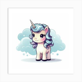 Cute Unicorn 325 Art Print