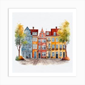 Copenhagen Houses Art Print