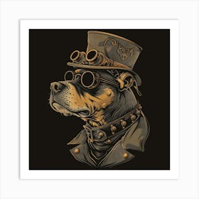 Steampunk Dog 11 Art Print