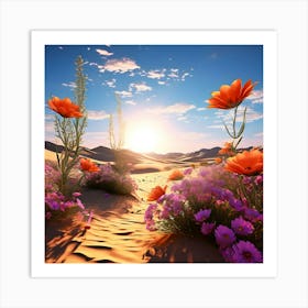 Desert Flowers 1 Art Print