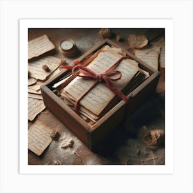 Old Love Letters In A Box Art Print