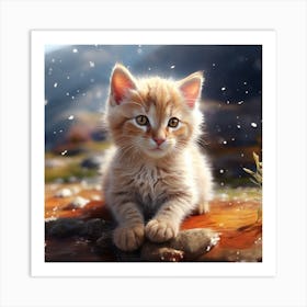 Cute Kitten Art Print