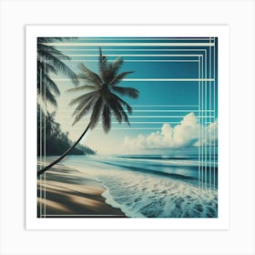 Abstract Beach Canvas Art Art Print