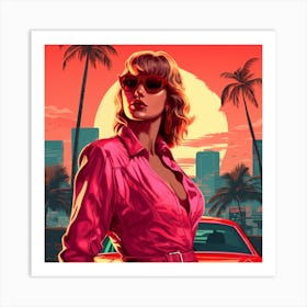 GTA Style Taylor Swift Art Print