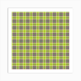 Green And Purple Plaid 2 Art Print