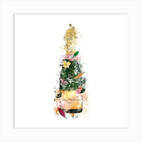 Champagne Bottle Art Print