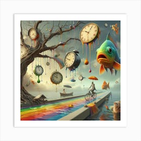 Clocks In The Sky Art Print