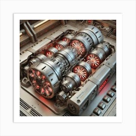 Mars Dominion Mobile Medical Unit Quantum Core Fusion Engine Art Print