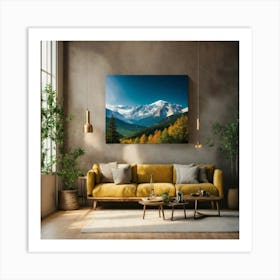 Autumn Mountain Range Canvas Print 2 Art Print