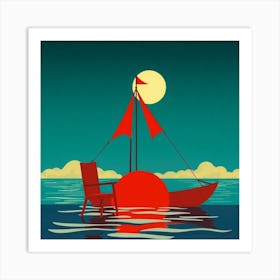 Sailboat On The Water Art Print