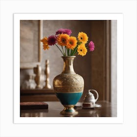 Vases Stock Videos & Royalty-Free Footage Art Print