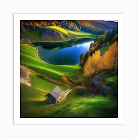 Lake In The Mountains 34 Art Print