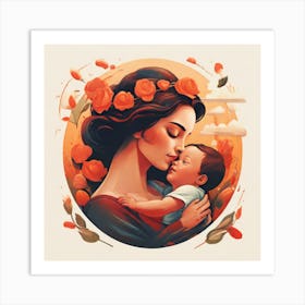 Mother And Child 2 Art Print