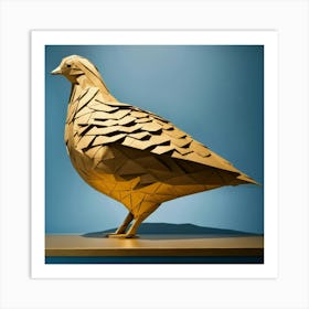 Origami Pheasant 1 Art Print