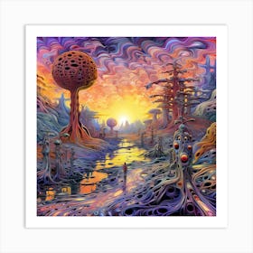 Deep Dream Art Art Print