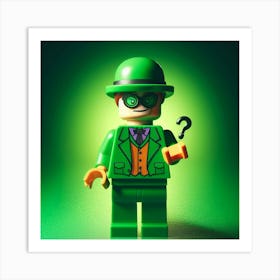 Riddler from Batman in Lego style Art Print