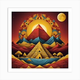 Egyptian Pyramids Art Print