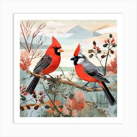 Bird In Nature Cardinal 1 Art Print
