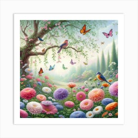 Butterfly Garden Art Print