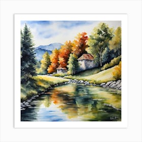 House By The River Art Print