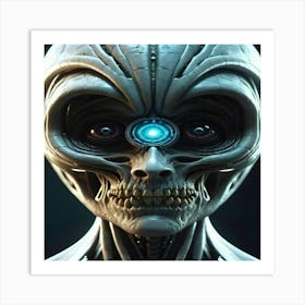 Alien Head Art Print