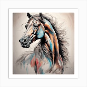 Horse Painting Art Print