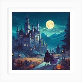 Halloween Castle Art Print