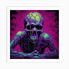 Psychedelic Skeleton Art Print