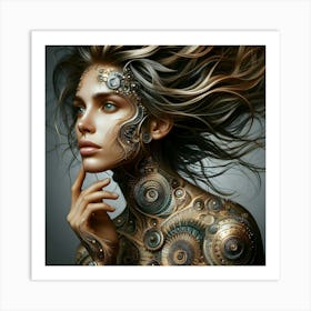 Steampunk Woman Art Print